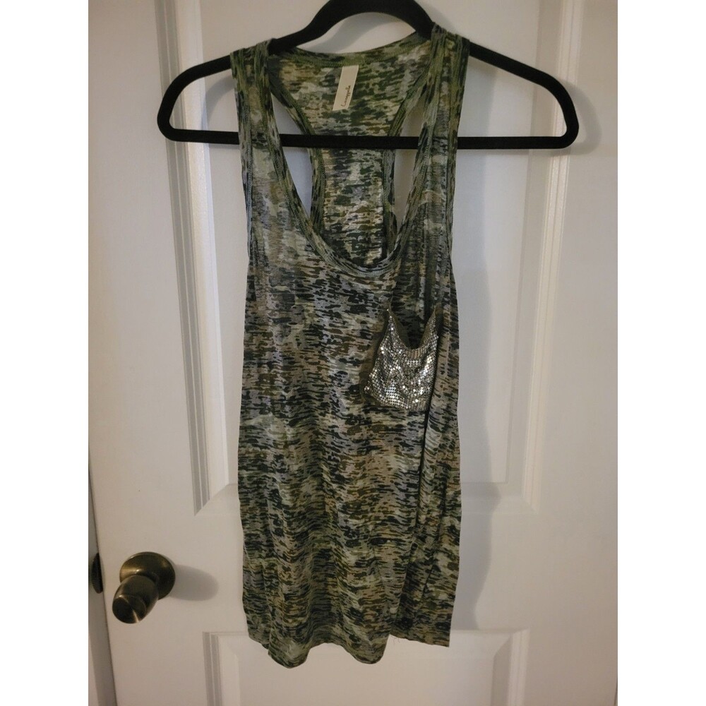 Camo And Sparkle Tank Top Streetwear Grunge Punk Whimsygoth